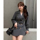 テーラードプリーツミニワンピース | NICE CLAUP / OLIVE des OLIVE　OUTLET | 詳細画像2 