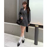 テーラードプリーツミニワンピース | NICE CLAUP / OLIVE des OLIVE　OUTLET | 詳細画像5 