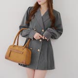 トップグレー | テーラードプリーツミニワンピース | NICE CLAUP / OLIVE des OLIVE　OUTLET