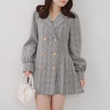 チェック | テーラードプリーツミニワンピース | NICE CLAUP / OLIVE des OLIVE　OUTLET