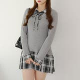 裾プリーツドッキングミニワンピース | NICE CLAUP / OLIVE des OLIVE　OUTLET | 詳細画像3 