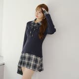 裾プリーツドッキングミニワンピース | NICE CLAUP / OLIVE des OLIVE　OUTLET | 詳細画像18 