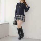 裾プリーツドッキングミニワンピース | NICE CLAUP / OLIVE des OLIVE　OUTLET | 詳細画像22 