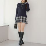 裾プリーツドッキングミニワンピース | NICE CLAUP / OLIVE des OLIVE　OUTLET | 詳細画像25 