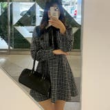 【ツイードコレクション】ツイード配色衿ミニワンピース | RMAF　NICE CLAUP / OLIVE des OLIVE | 詳細画像6 