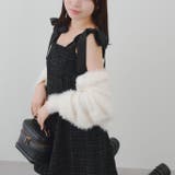 ブラック系 | 【ツイードコレクション】肩リボンミニジャンスカ | RMAF NICE CLAUP / OLIVE des OLIVE