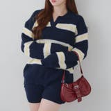 【セットアップ】ボーダーポロニット&ニットショートパンツ | RMAF　NICE CLAUP / OLIVE des OLIVE | 詳細画像25 