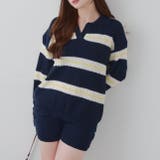 【セットアップ】ボーダーポロニット&ニットショートパンツ | RMAF　NICE CLAUP / OLIVE des OLIVE | 詳細画像26 
