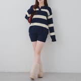 【セットアップ】ボーダーポロニット&ニットショートパンツ | RMAF　NICE CLAUP / OLIVE des OLIVE | 詳細画像28 