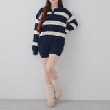 【セットアップ】ボーダーポロニット&ニットショートパンツ | RMAF　NICE CLAUP / OLIVE des OLIVE | 詳細画像29 