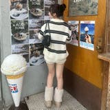 【セットアップ】ボーダーポロニット&ニットショートパンツ | RMAF　NICE CLAUP / OLIVE des OLIVE | 詳細画像3 