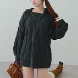 チャコール | モールケーブルパーカーミニワンピース | RMAF NICE CLAUP / OLIVE des OLIVE