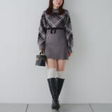 チェック切替ニットミニワンピース | NICE CLAUP / OLIVE des OLIVE　OUTLET | 詳細画像11 