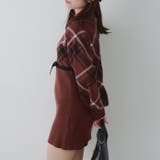 チェック切替ニットミニワンピース | NICE CLAUP / OLIVE des OLIVE　OUTLET | 詳細画像19 