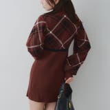 チェック切替ニットミニワンピース | NICE CLAUP / OLIVE des OLIVE　OUTLET | 詳細画像20 
