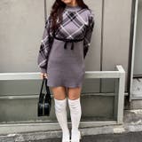 チェック切替ニットミニワンピース | NICE CLAUP / OLIVE des OLIVE　OUTLET | 詳細画像4 