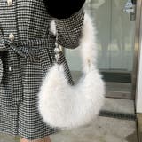 アイボリー | ふわふわファーハートバッグ | RMAF　NICE CLAUP / OLIVE des OLIVE