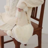 ポンポン付き ハートファーバッグ | RMAF　NICE CLAUP / OLIVE des OLIVE | 詳細画像1 