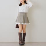 【セットアップ対応】ハイウエスト裾チラリミニスカート | RMAF　NICE CLAUP / OLIVE des OLIVE | 詳細画像14 