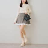 【セットアップ対応】ハイウエスト裾チラリミニスカート | RMAF　NICE CLAUP / OLIVE des OLIVE | 詳細画像22 