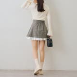 【セットアップ対応】ハイウエスト裾チラリミニスカート | RMAF　NICE CLAUP / OLIVE des OLIVE | 詳細画像24 