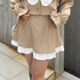 ベージュ | 【セットアップ対応】ハイウエスト裾チラリミニスカート | RMAF　NICE CLAUP / OLIVE des OLIVE