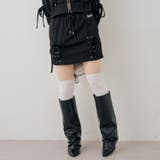 ブラック | 【セットアップ対応】ダンボールレースアップミニスカート | RMAF　NICE CLAUP / OLIVE des OLIVE