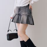 ブラック系 | 【セットアップ対応】デニムプリーツミニスカート | RMAF　NICE CLAUP / OLIVE des OLIVE