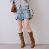 ブルー系 | 【セットアップ対応】デニムプリーツミニスカート | RMAF　NICE CLAUP / OLIVE des OLIVE