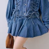 ブルー系 | 【セットアップ対応】レースアップミニプリーツスカート | RMAF　NICE CLAUP / OLIVE des OLIVE