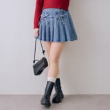 ブルー | 【セットアップ対応】レースアップミニプリーツスカート | RMAF　NICE CLAUP / OLIVE des OLIVE