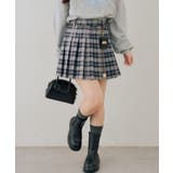 ブラック系 | チャーム付プリーツミニスカート | NICE CLAUP / OLIVE des OLIVE　OUTLET