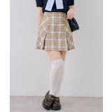 ベージュ | チェックプリーツミニスカート | NICE CLAUP / OLIVE des OLIVE OUTLET
