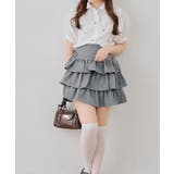 【セットアップ対応】サイドリボンティアードミニスカート | RMAF　NICE CLAUP / OLIVE des OLIVE | 詳細画像5 