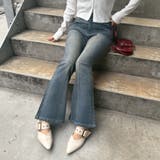 ブルー系 | 【S/M展開】後レースアップフレアパンツ | RMAF　NICE CLAUP / OLIVE des OLIVE