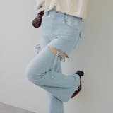 リボン付サイドスリットフレアパンツ | RMAF　NICE CLAUP / OLIVE des OLIVE | 詳細画像1 