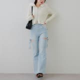 リボン付サイドスリットフレアパンツ | RMAF　NICE CLAUP / OLIVE des OLIVE | 詳細画像9 