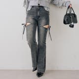 リボン付サイドスリットフレアパンツ | RMAF　NICE CLAUP / OLIVE des OLIVE | 詳細画像34 