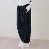 ブラック | キラリロゴダンボールスウェットパンツ | RMAF　NICE CLAUP / OLIVE des OLIVE