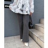 ブラック | 【S/M展開】キラキラセミフレアデニム | RMAF　NICE CLAUP / OLIVE des OLIVE