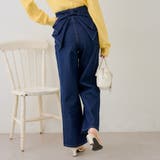 インディゴブルー | 【S/M展開】後リボンストレートデニム | RMAF　NICE CLAUP / OLIVE des OLIVE