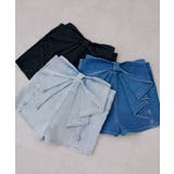 後リボンデニムショートパンツ | RMAF　NICE CLAUP / OLIVE des OLIVE | 詳細画像1 