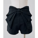 ブラック | 後リボンデニムショートパンツ | RMAF　NICE CLAUP / OLIVE des OLIVE