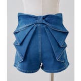 ブルー | 後リボンデニムショートパンツ | RMAF　NICE CLAUP / OLIVE des OLIVE