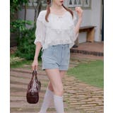 後リボンデニムショートパンツ | RMAF NICE CLAUP / OLIVE des OLIVE | 詳細画像20
