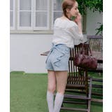 後リボンデニムショートパンツ | RMAF NICE CLAUP / OLIVE des OLIVE | 詳細画像26