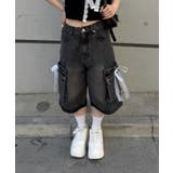 ブラック系 | リボンカーゴハーフデニム | RMAF NICE CLAUP / OLIVE des OLIVE