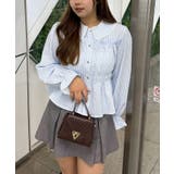 柄4 | シャーリングペプラムブラウス | RMAF NICE CLAUP / OLIVE des OLIVE