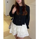 ブラック | シャーリングペプラムブラウス | RMAF NICE CLAUP / OLIVE des OLIVE