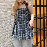 【9色展開 無地 ドット柄 花柄 チェック柄】キャミバルーンチュニック | RMAF NICE CLAUP / OLIVE des OLIVE | 詳細画像52